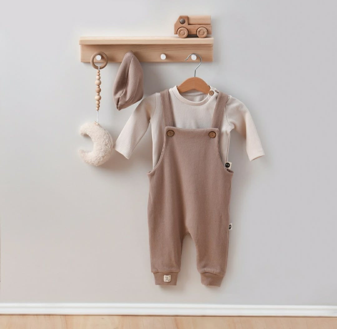 Bebek Tulumu Tişört ve Bere Seti | 6 Ay–4 Yaş | RG Brand | RG170 - MAVİ