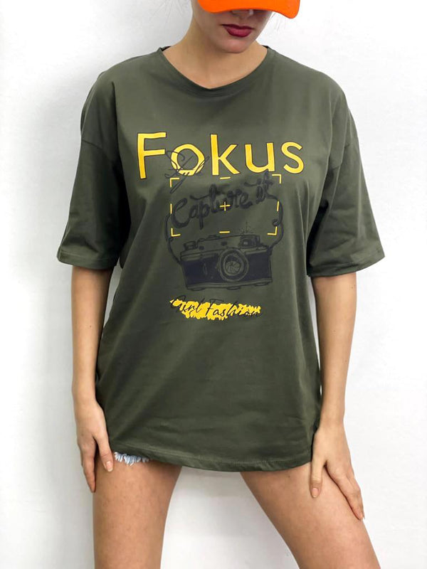Tricou Focus - Kaki