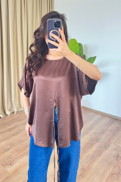 Bluza de Toptan Maro cu Legătură în Cruce