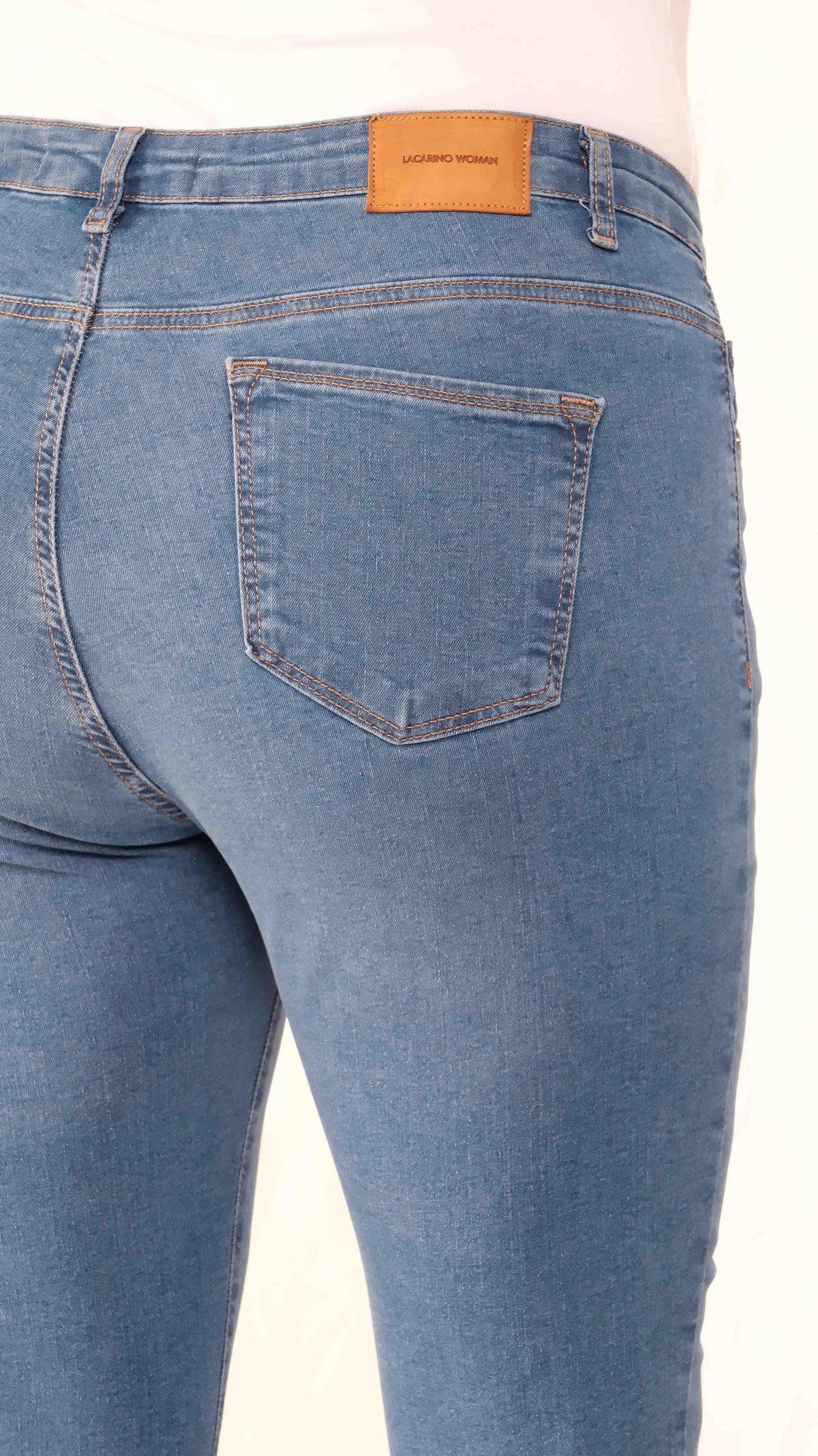 Yüksek Bel Battal Kesim Dar Paça Blue Jean Pantolon