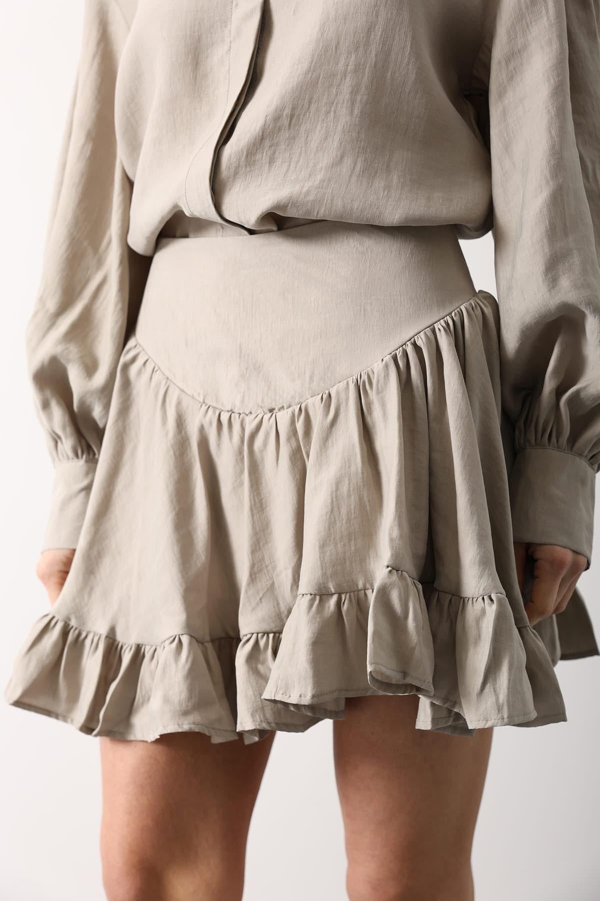 FUSTĂ MINI CU CORSET - Piatra