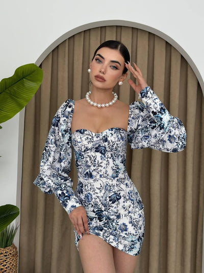 Rochie Mini Arlon cu Mâneci Balon