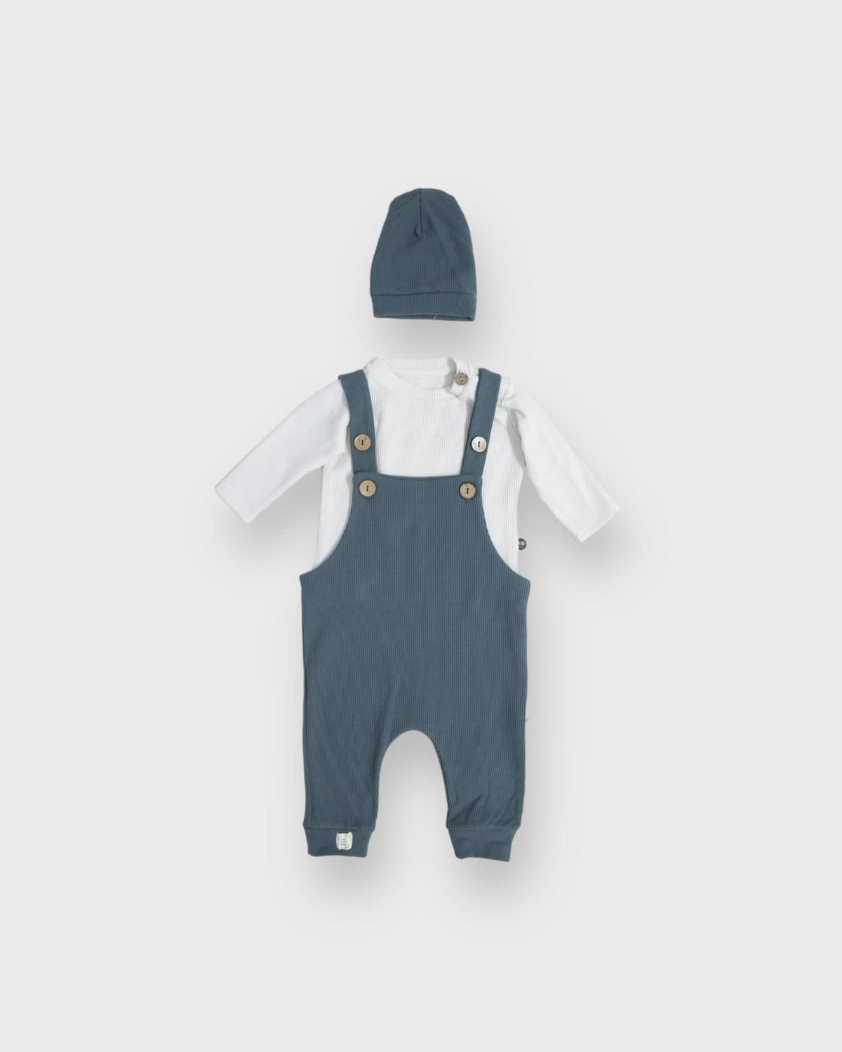Bebek Tulumu Tişört ve Bere Seti | 6 Ay–4 Yaş | RG Brand | RG170 - MAVİ
