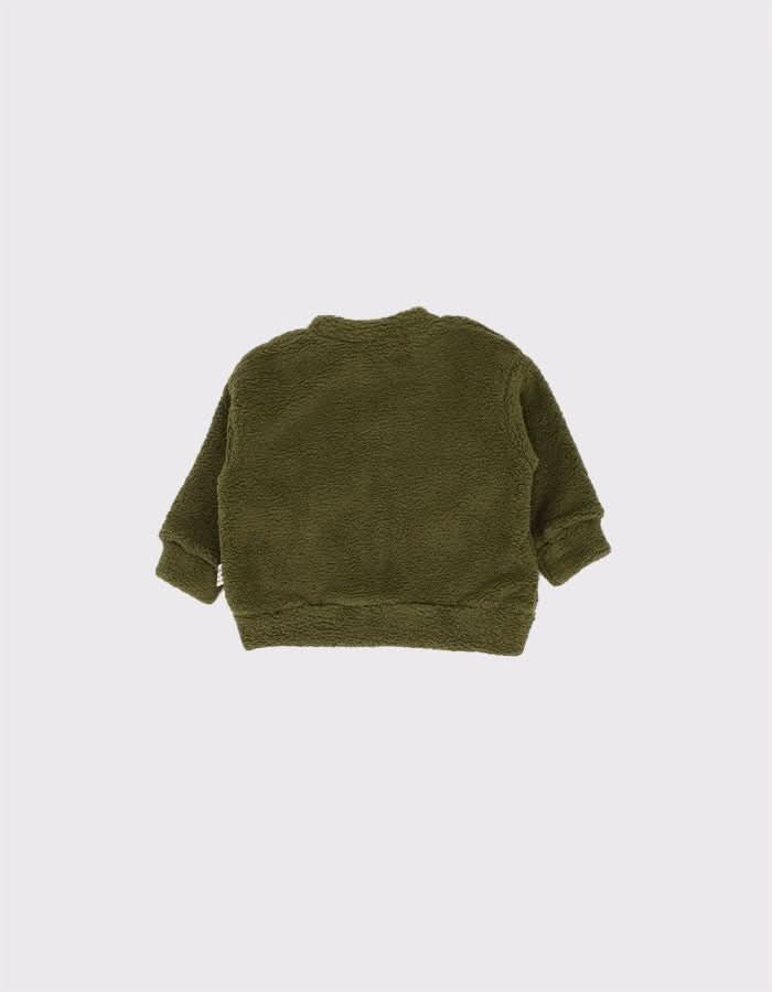 Bebek Unisex Fermuarlı ve Cepli Kışlık Hırka | 6 Ay–4 Yaş | RG Brand | RG258 - HAKİ