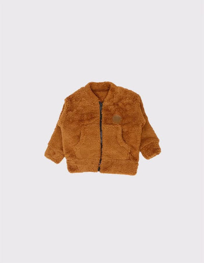 Bebek Unisex Fermuarlı ve Cepli Kışlık Hırka | 6 Ay–4 Yaş | RG Brand | RG258 - KİREMİT