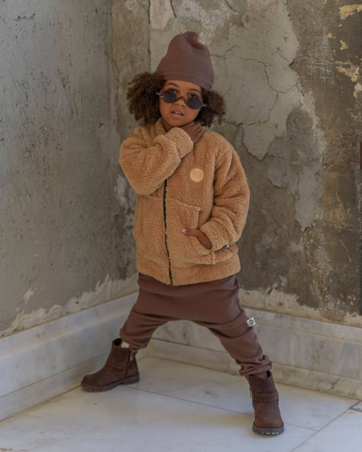 Bebek Unisex Fermuarlı ve Cepli Kışlık Hırka | 6 Ay–4 Yaş | RG Brand | RG258 - KİREMİT