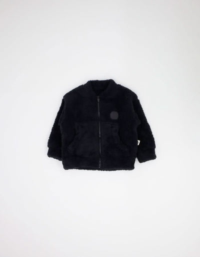 Cardigan unisex de iarnă pentru bebeluși cu fermoar și buzunare | 6 luni - 4 ani | Marca RG | RG258 - NEGRU