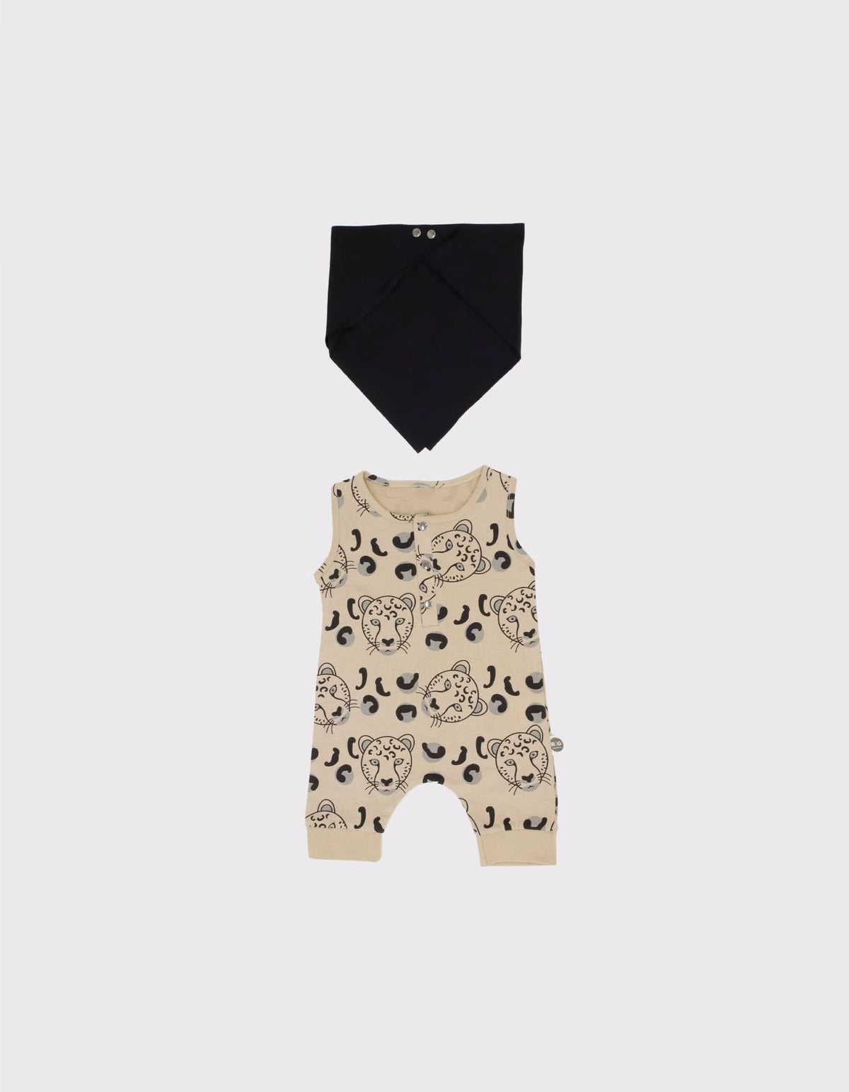 Baby Unisex Tiger Print Romper and Neck Warmer | 0–24 Months | RG Brand | RG219 - CREAM