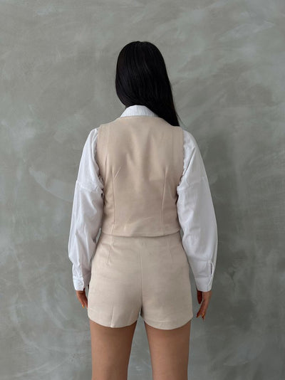 Suet Wholesale Vest - Beige