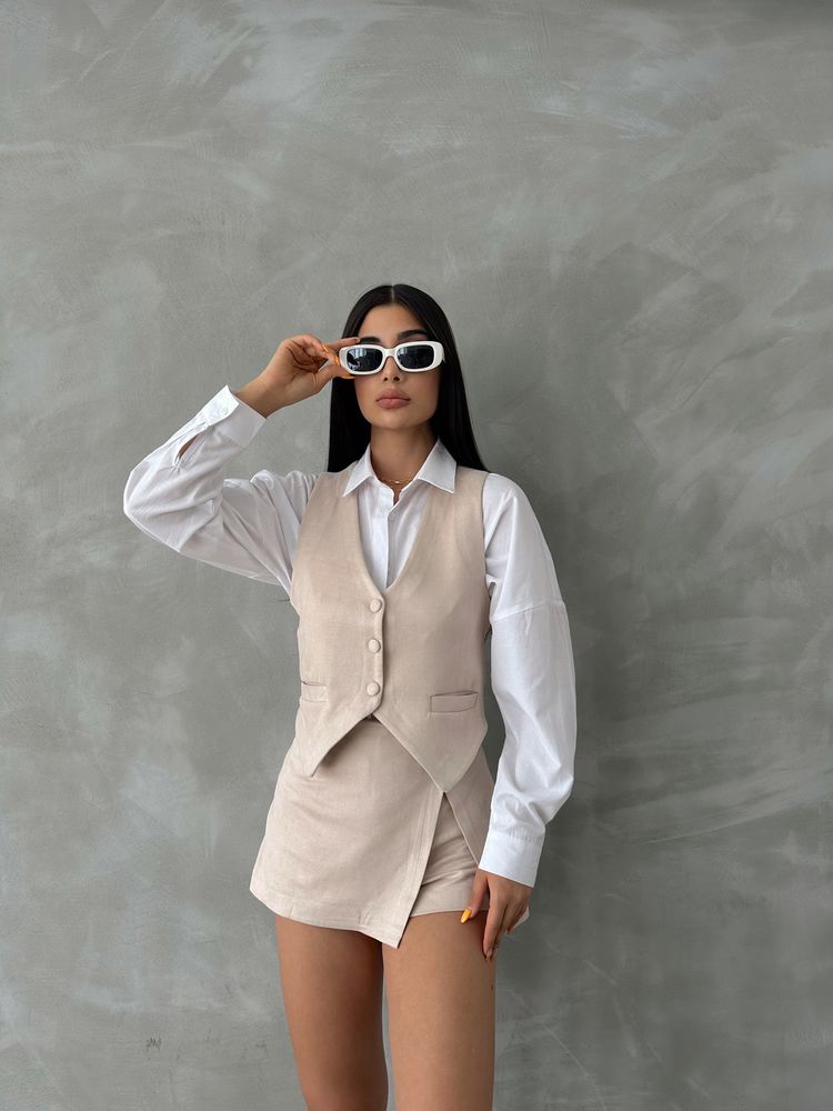 Suet Wholesale Vest - Beige