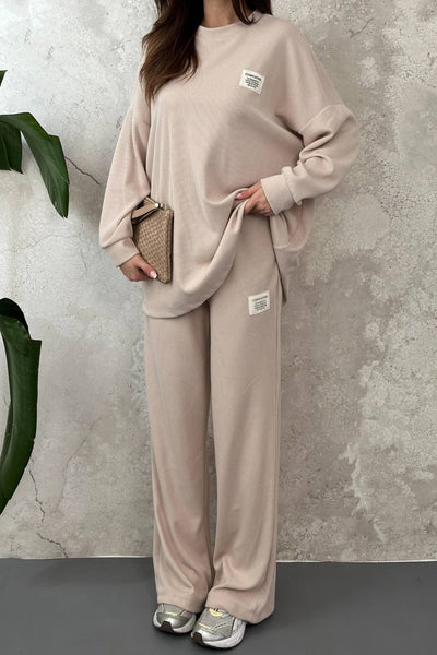 Bej Salaş Sweat Ve Pantolon