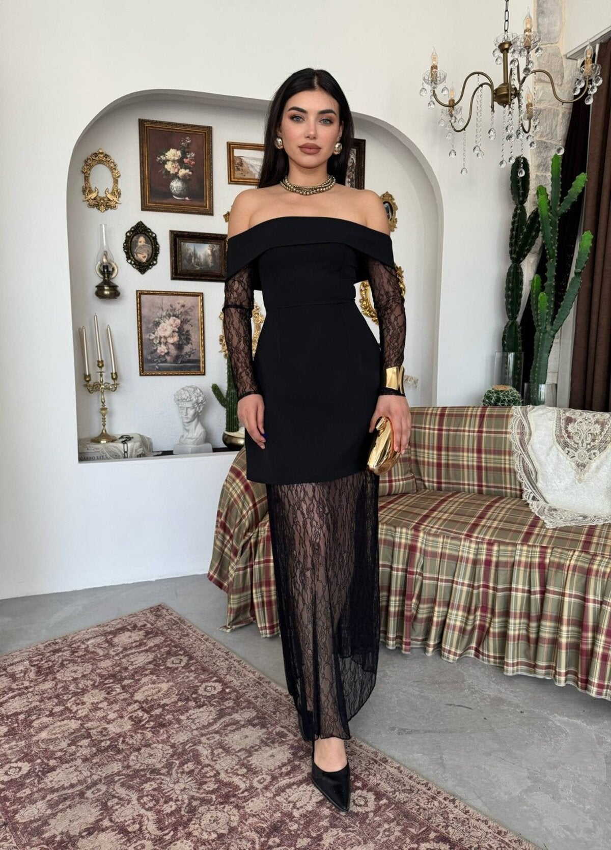 Rochie fără bretele cu talie