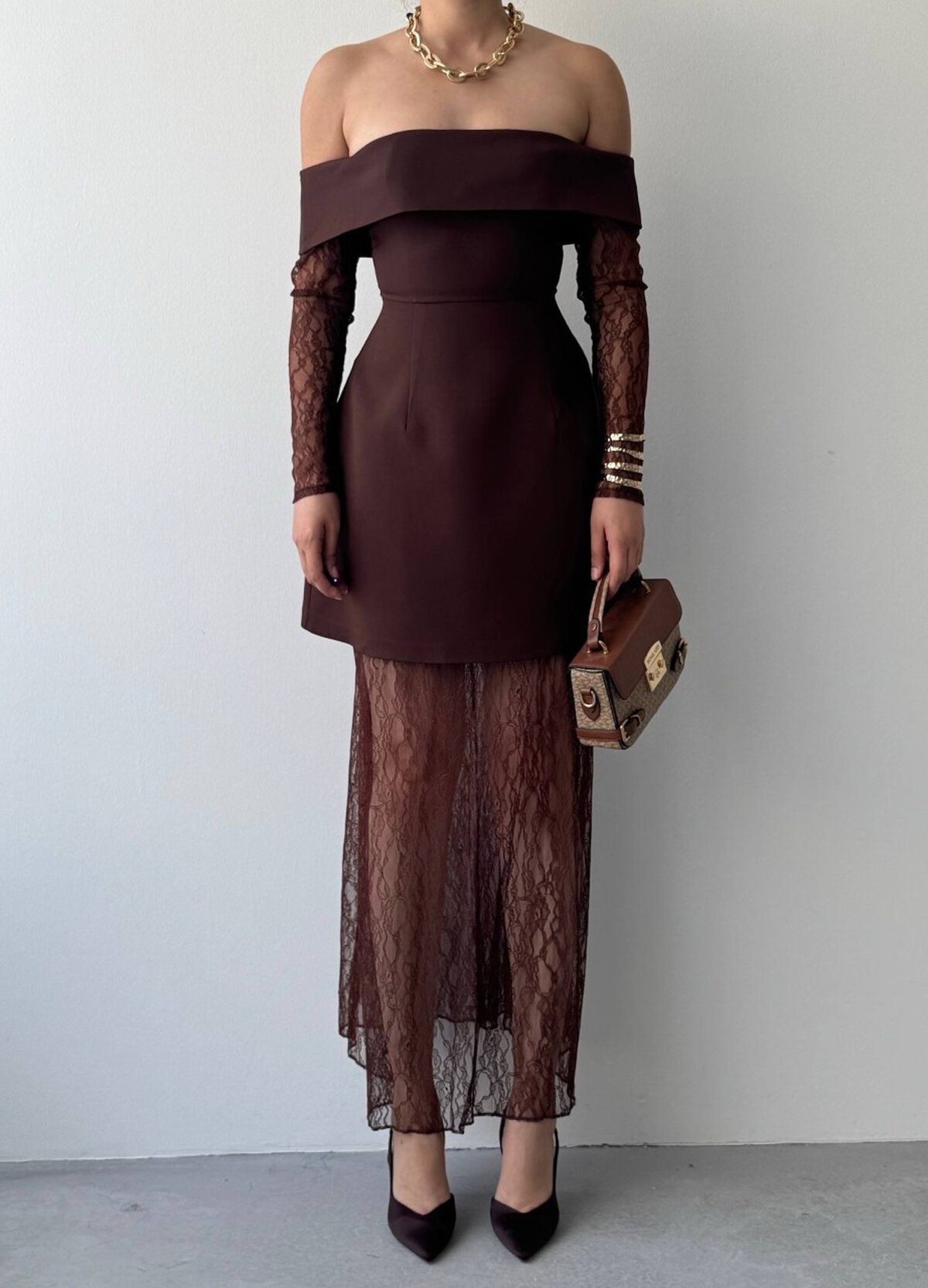 Rochie fără bretele cu talie joasă