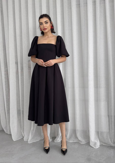 Rochie Midi Benjamin cu fustă plisată