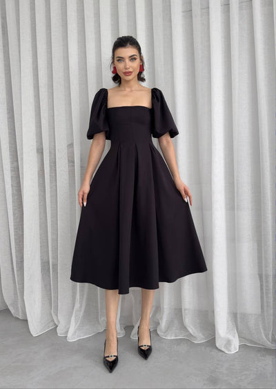 Rochie Midi Benjamin cu fustă plisată