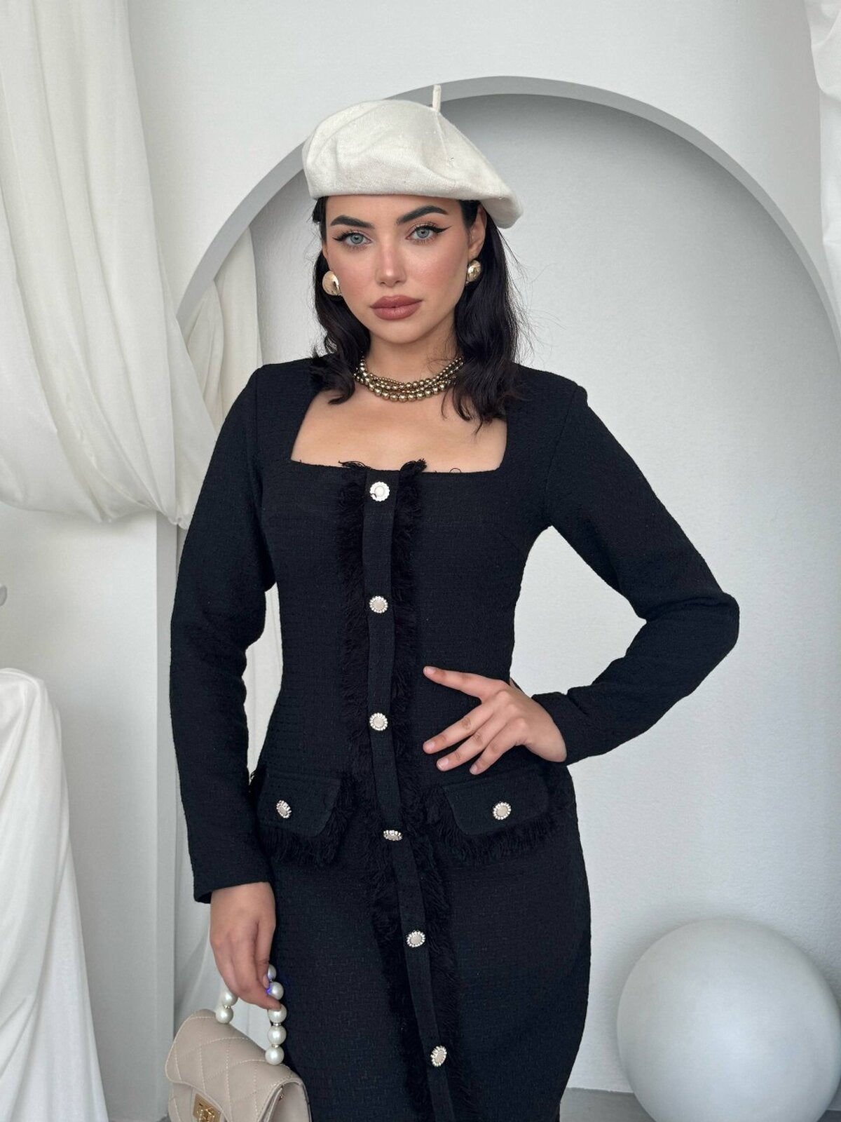 Rochie Bensu cu detaliu de nasturi