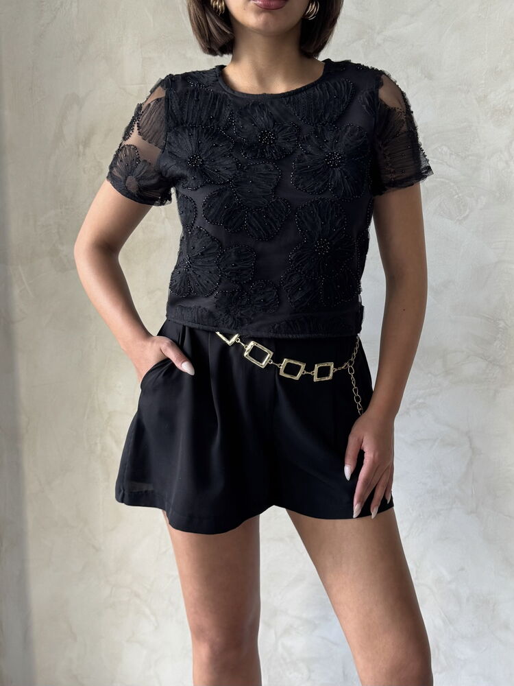 Wholesale Beaded Blouse - Black | Topshow