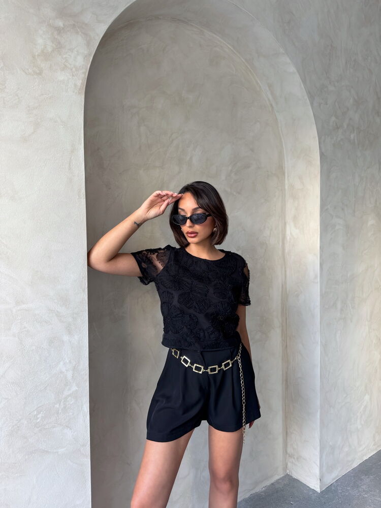 Wholesale Beaded Blouse - Black | Topshow