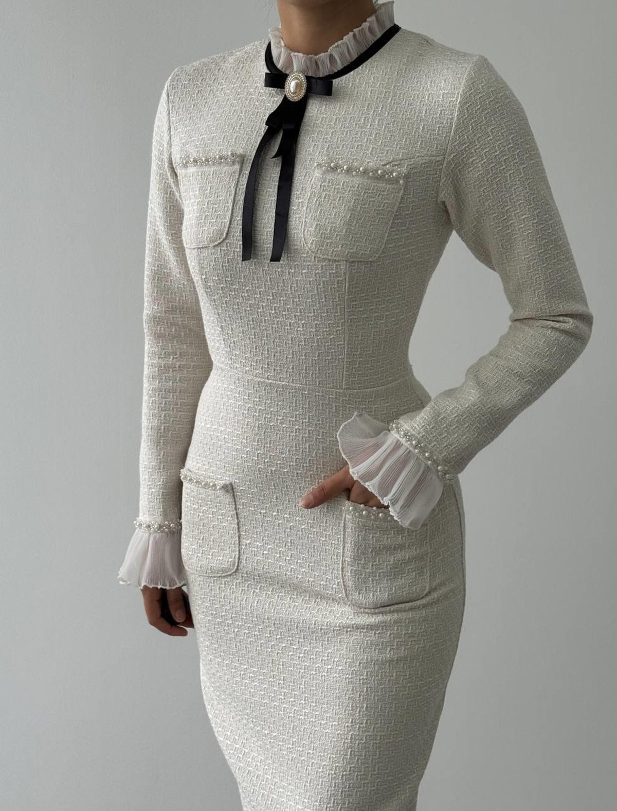 Bonnet Dress with Pocket Detail