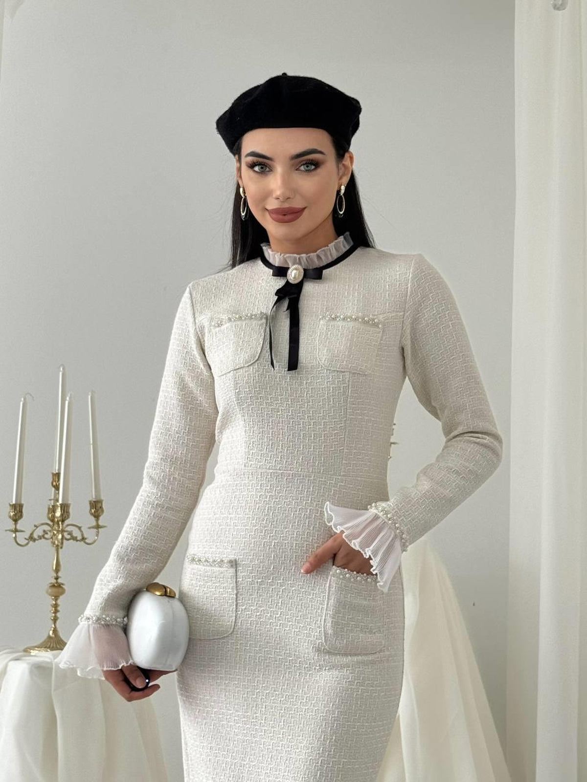 Bonnet Dress with Pocket Detail