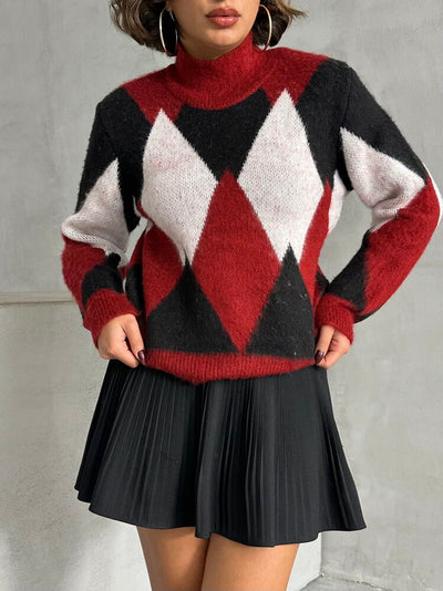 K- Knitwear Wholesale Sweater - Burgundy