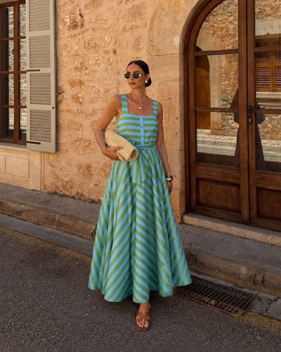 ROCHIE ELEGANTĂ CU DUNGI LONGITUDINALE