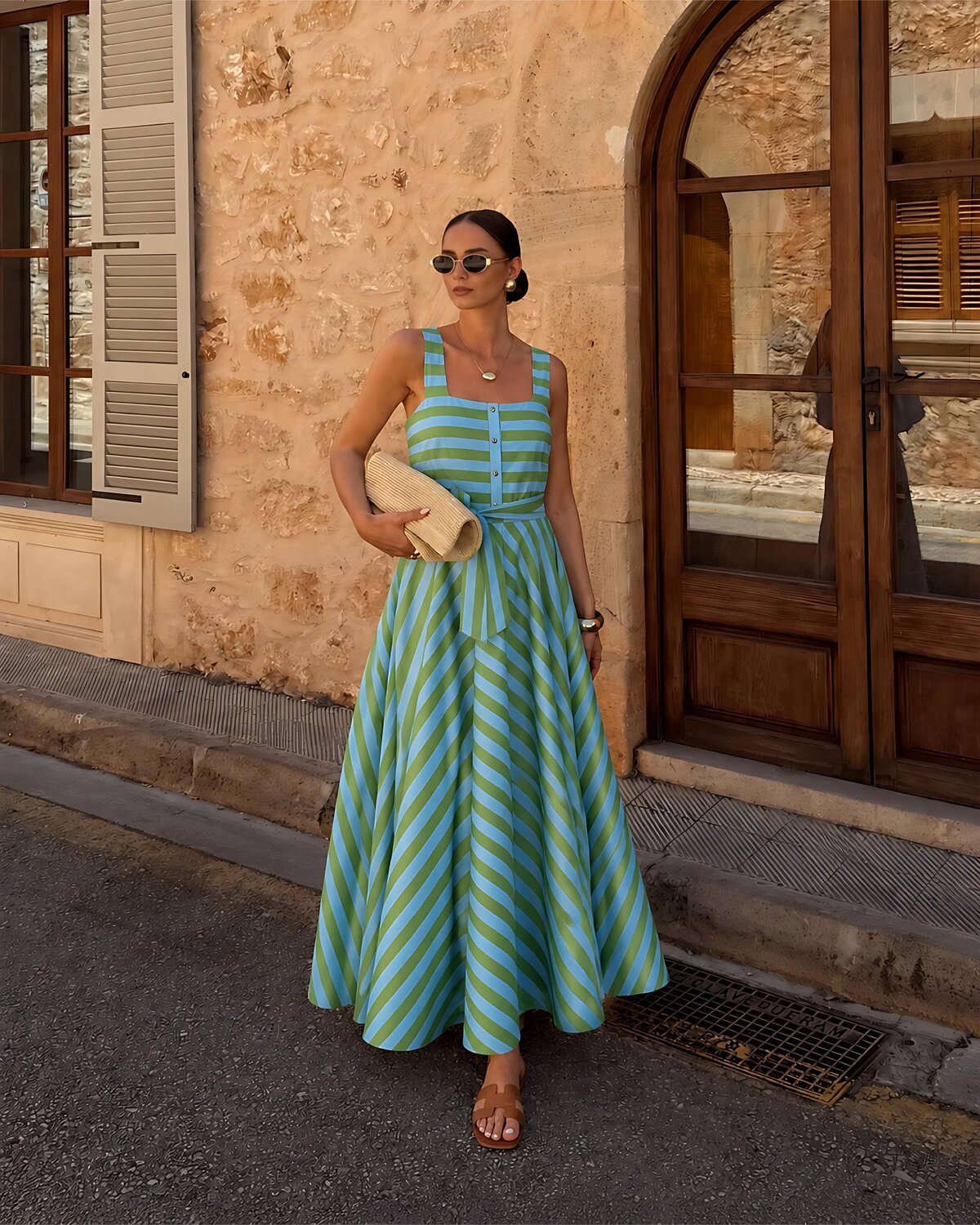 ROCHIE ELEGANTĂ CU DUNGI LONGITUDINALE
