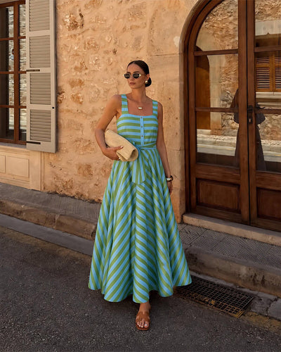 ROCHIE ELEGANTĂ CU DUNGI LONGITUDINALE