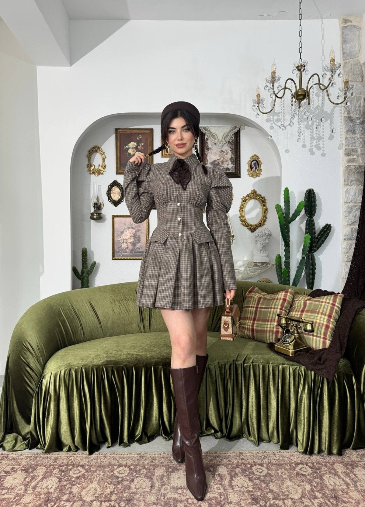 Burne Mini Elbise