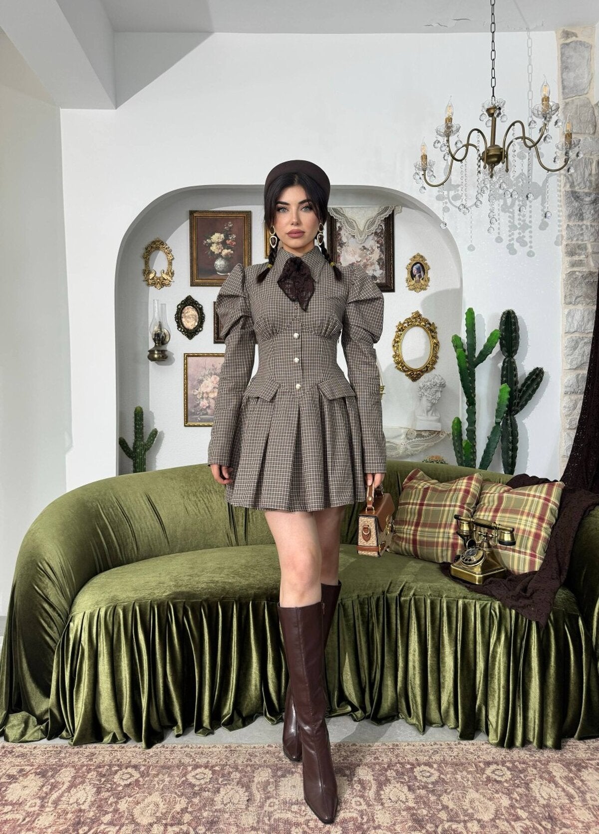 Burne Mini Elbise