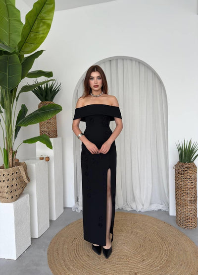 Rochie fără bretele din jerseu