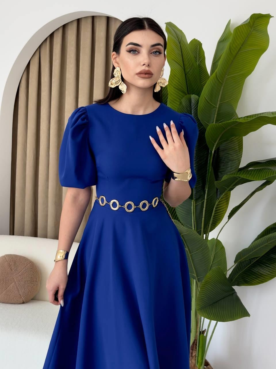 Rochie Catania cu mânecă bufantă