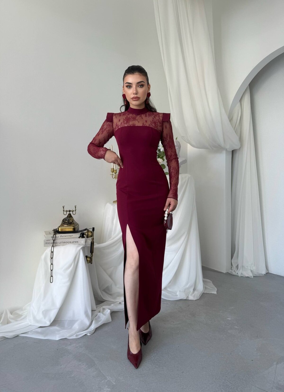 Rochie Ceaz cu detalii transparente