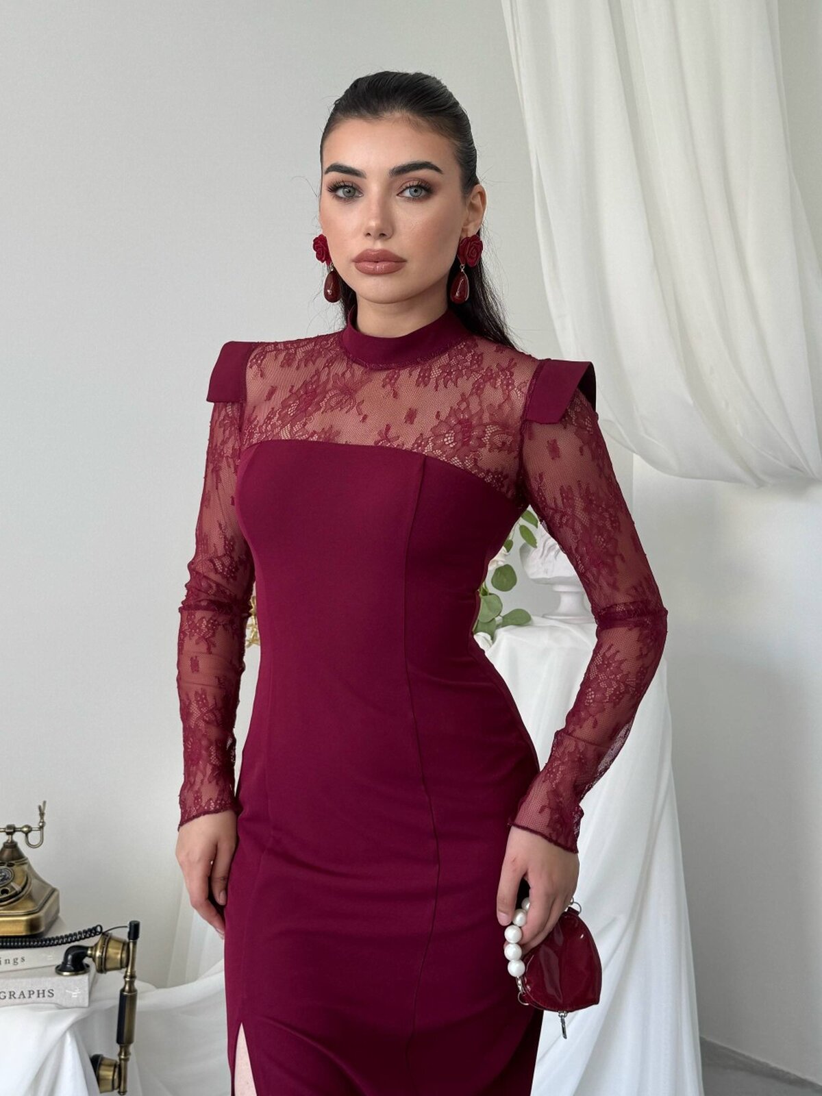 Ceaz Transparan Detaylı Elbise