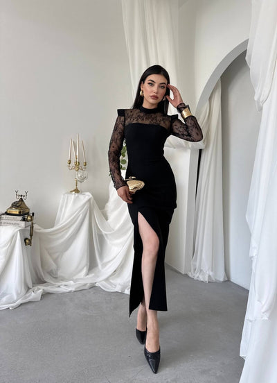 Rochie Ceaz cu detalii transparente