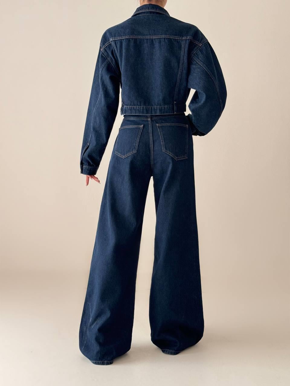 Cep Kapak Detaylı Rinse Denim Ceket