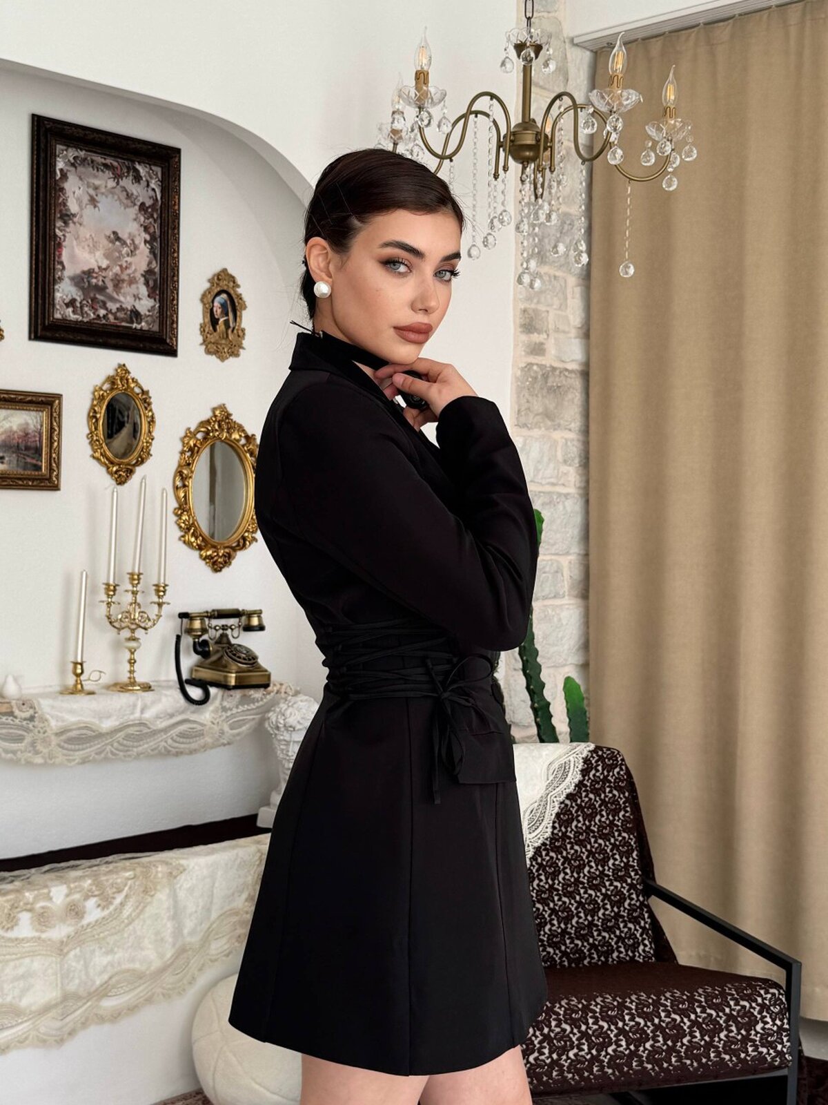 Rochie tip sacou Celero cu cordon