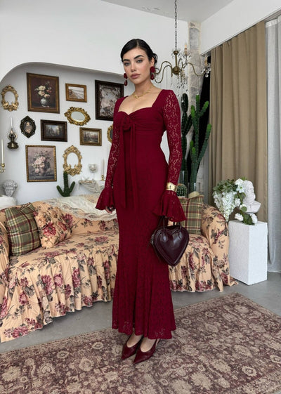 Cesam Gül Detaylı Elbise
