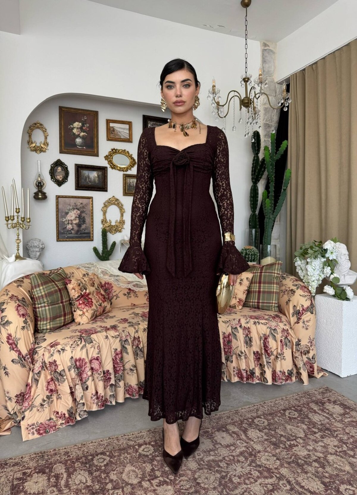 Rochie Cesam Gül Detaliată