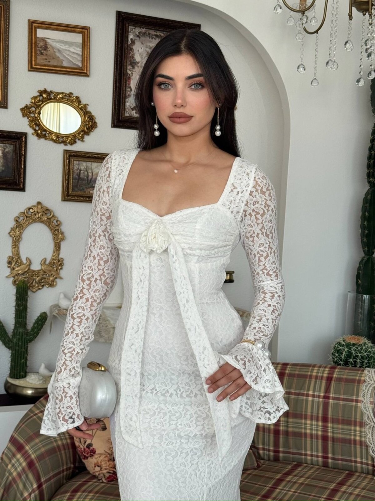 Rochie detaliată Cesam Gül
