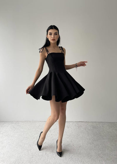 Clara Askılı Mini Elbise