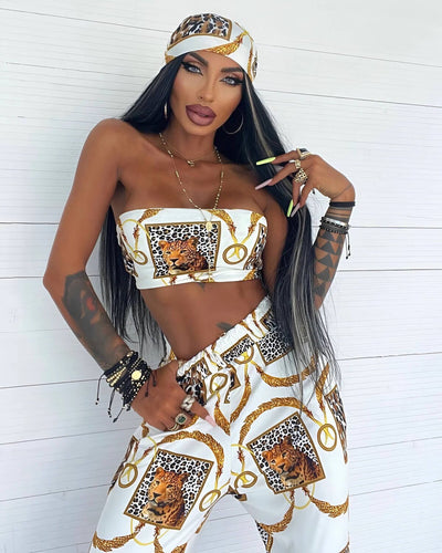 SET CU DETALIU BANDANĂ CROP