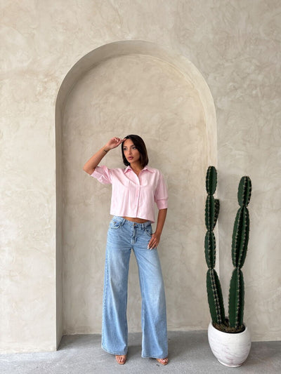 Wholesale Shirt with Butterfly Detail on Back Pink | Topshow