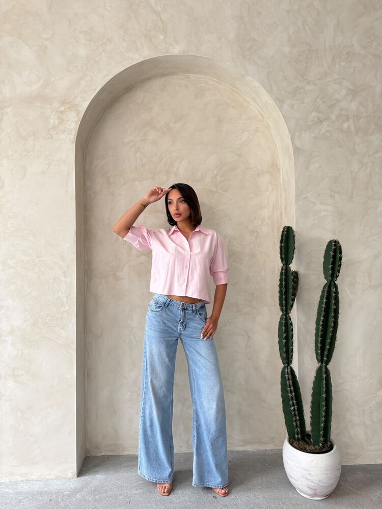 Wholesale Shirt with Butterfly Detail on Back Pink | Topshow