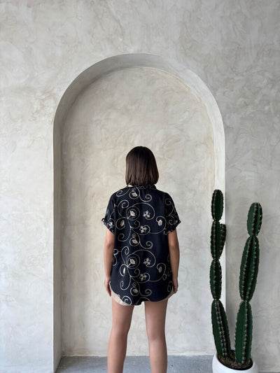 Embroidered Wholesale Shirt Black Pattern 2 | Topshow