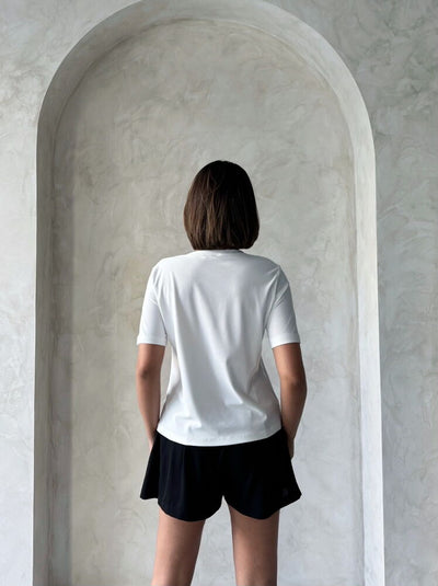 Pocket Detail T-Shirt - Cream Black | Topshow