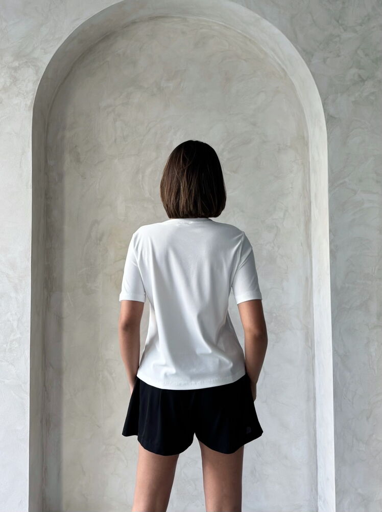 Pocket Detail T-Shirt - Cream Black | Topshow