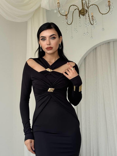Rochie amplă Dande cu detalii