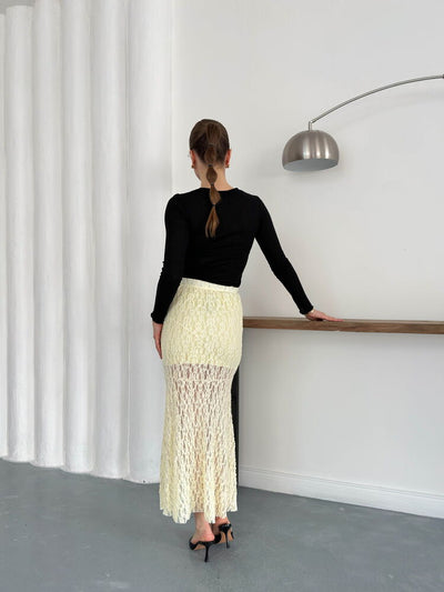 Lace Skirt - Yellow