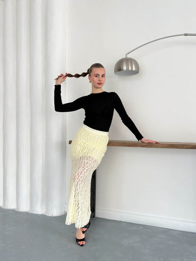 Lace Skirt - Yellow